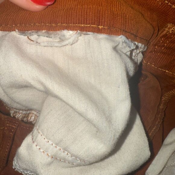 Levi's Mile High Crop Wide Leg Corduroy Pant - Rust 30 - Picture 6 of 6